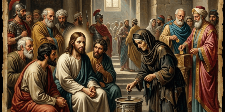 Four scenes showing the Last Supper, Jesus entering Jerusalem, carrying the cross, and crucifixion.